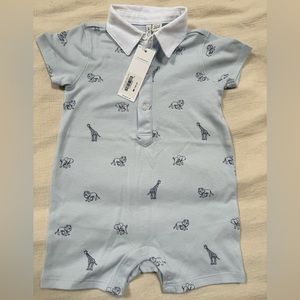 Janie and Jack Wild Animal Polo Romper - Size 12-18 months - NWT